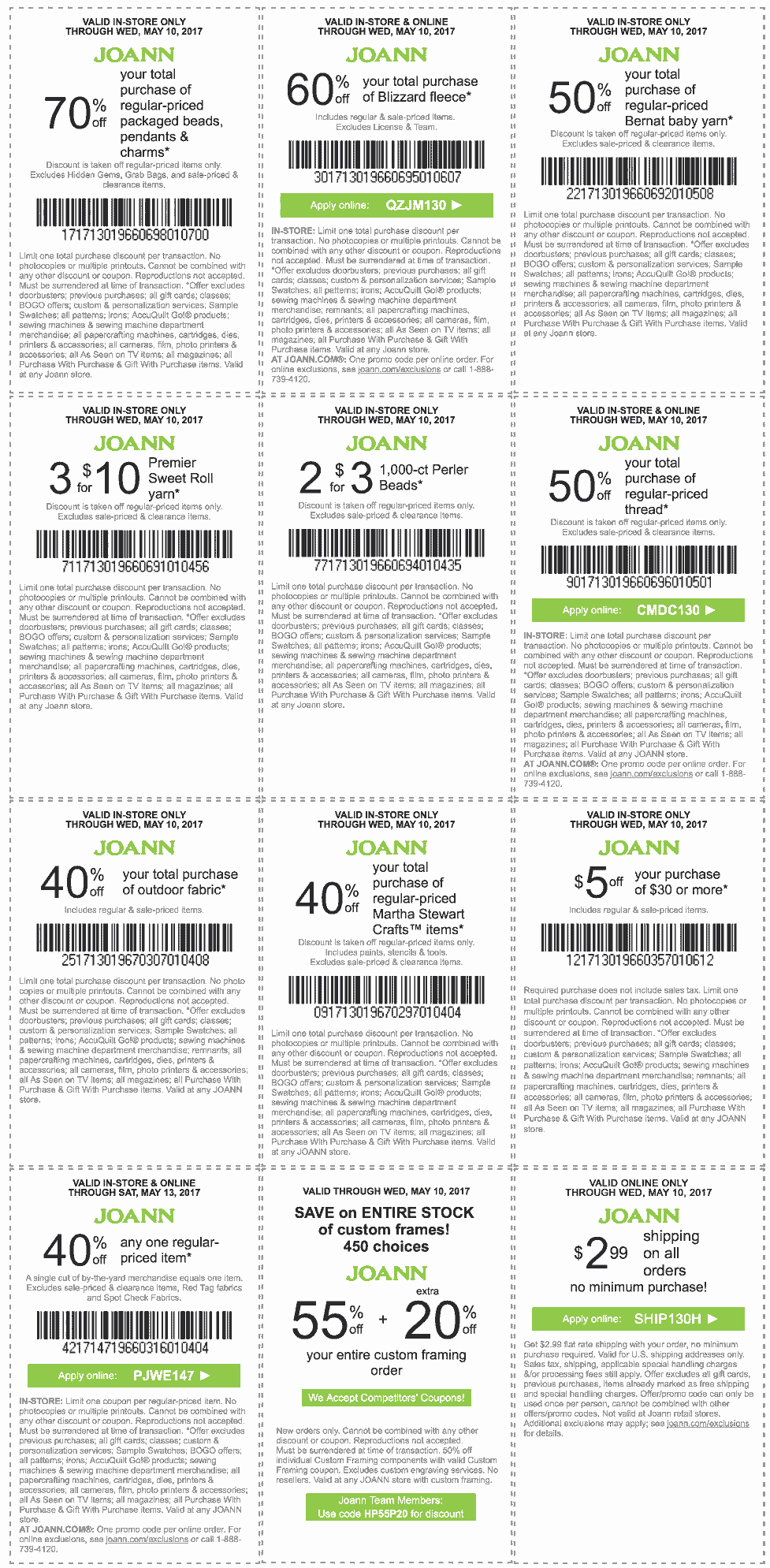 Jo-Ann Fabric Coupon November 2018 40% off a single item & more at