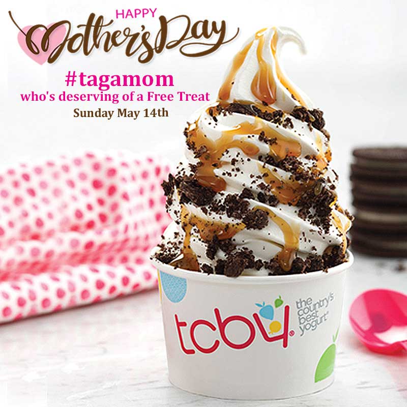 TCBY Coupon April 2024 Free frozen yogurt for Mom Sunday at TCBY