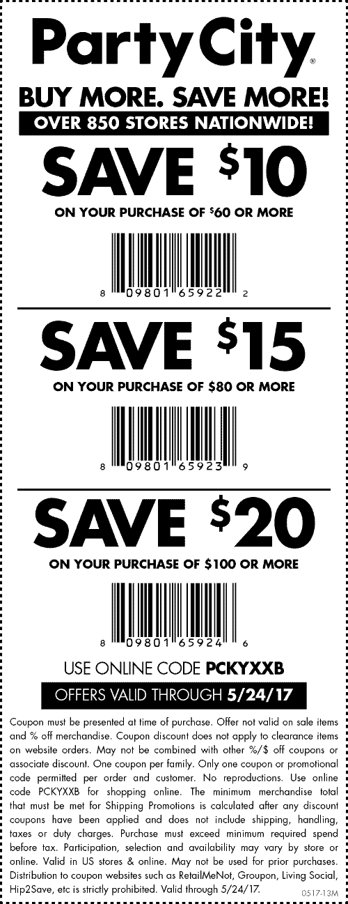 Party City Coupon April 2024 $10 off $60 & more at Party City, or online via promo code PCKYXXB