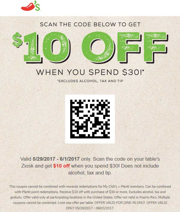 Chilis coupons & promo code for [May 2024]