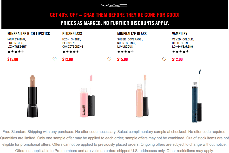 MÂ·AÂ·C Cosmetics coupons & promo code for [May 2024]