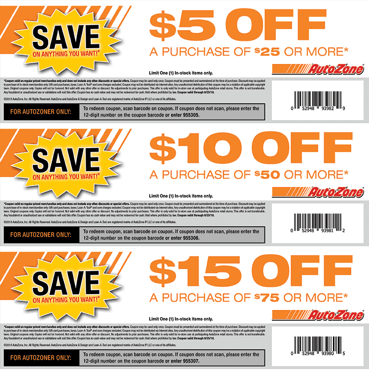 AutoZone coupons & promo code for [April 2024]