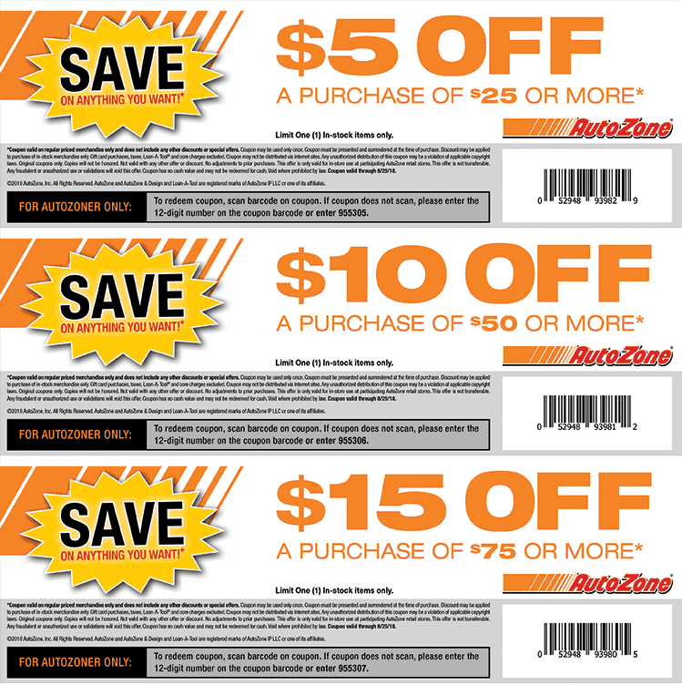 autozone coupons