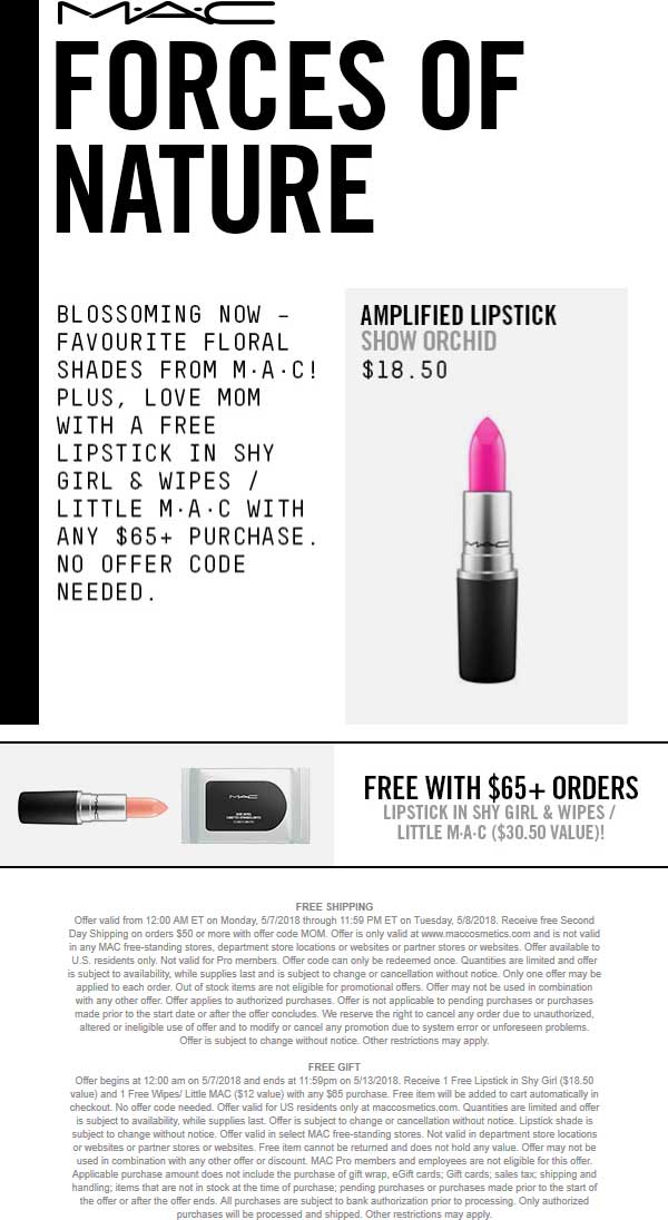 MAC Cosmetics coupons & promo code for [March 2024]