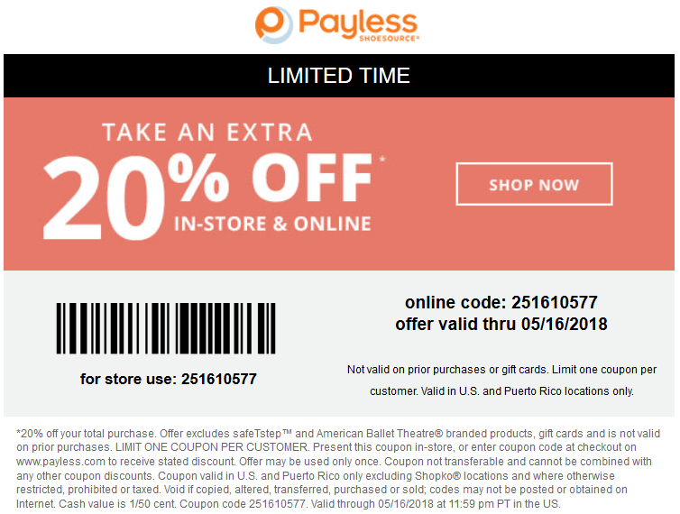 payless coupons 2019