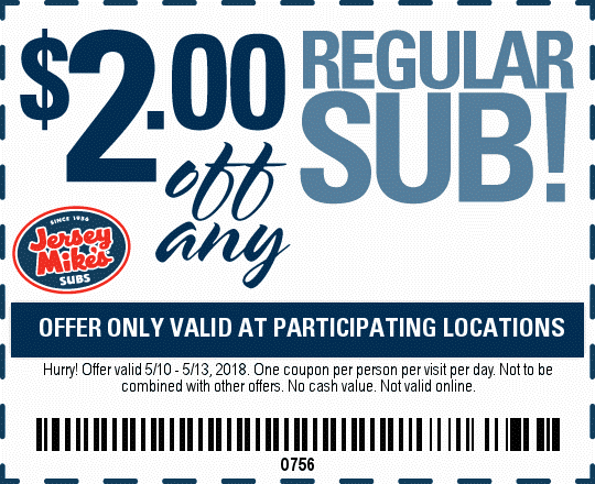 jersey mike's buy one get one free coupon 2018