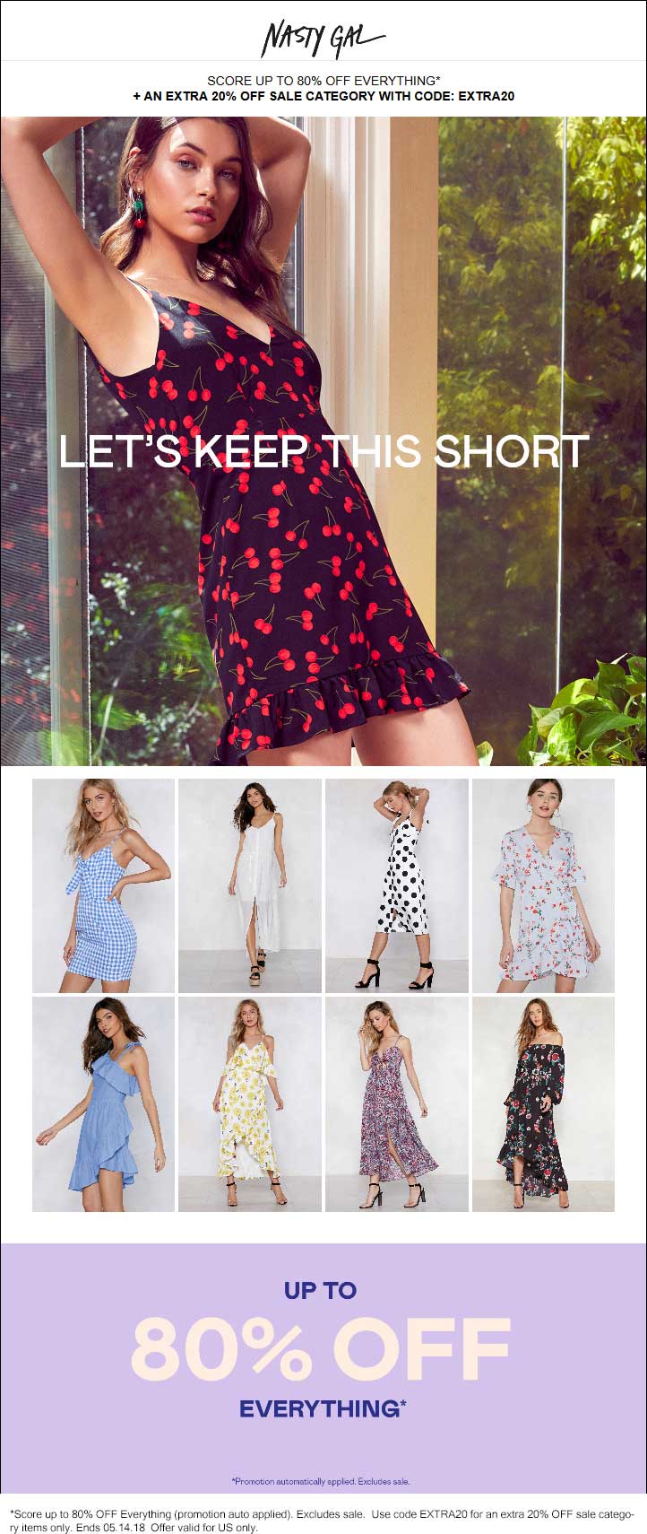 Nasty Gal coupons & promo code for [May 2024]