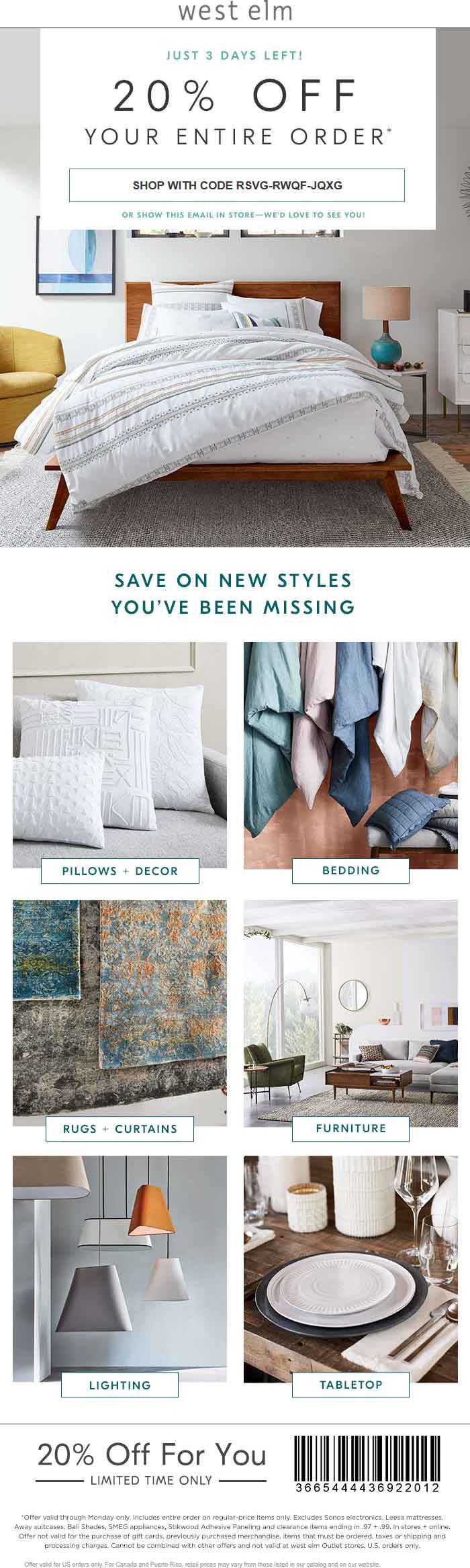 West Elm coupons & promo code for [April 2024]