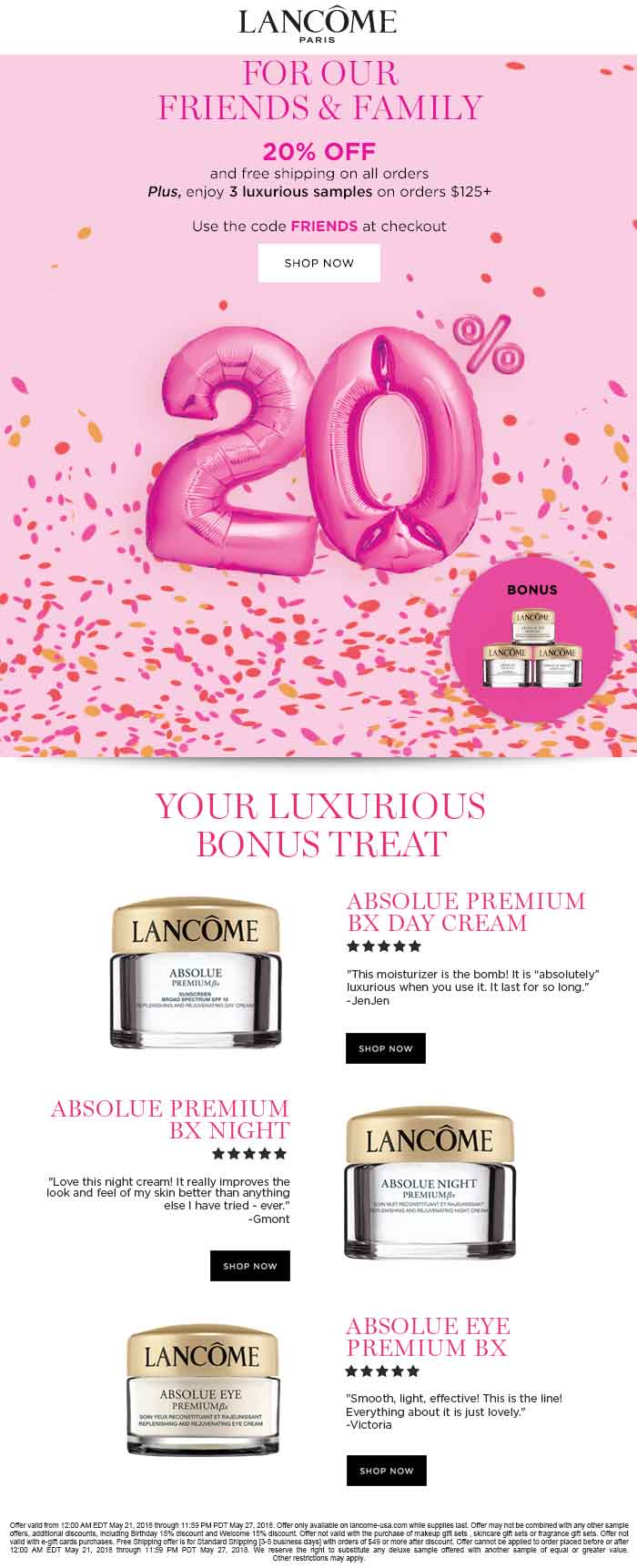 Lancome coupons & promo code for [May 2024]