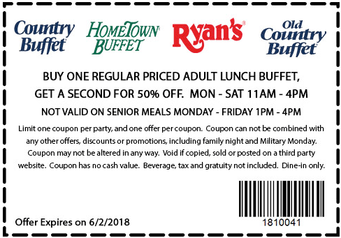 Hometown Buffet coupons & promo code for [April 2024]