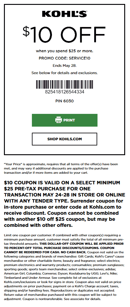 Kohls coupons & promo code for [May 2024]