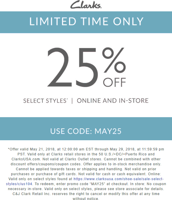 clarks outlet promo code