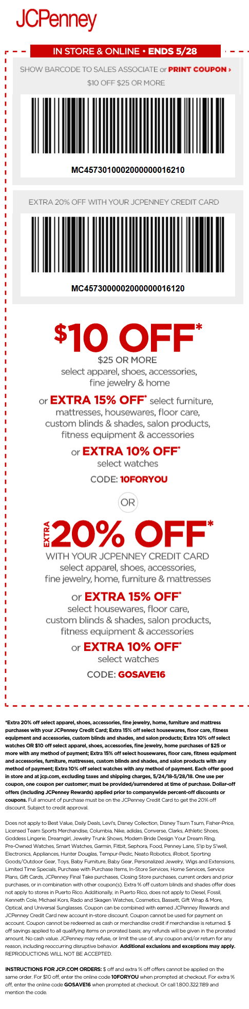 JCPenney Coupon April 2024 $10 off $25 at JCPenney, or online via promo code 10FORYOU