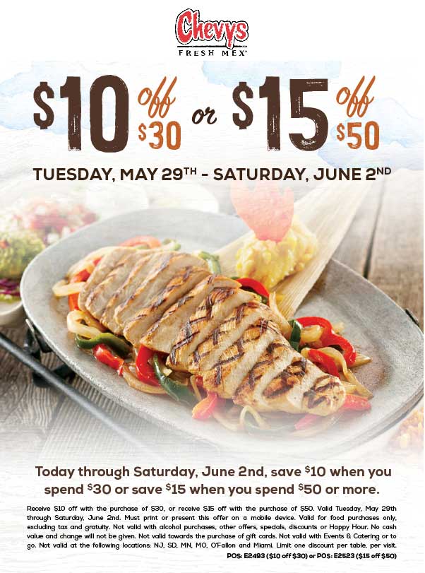 Chevys coupons & promo code for [May 2024]