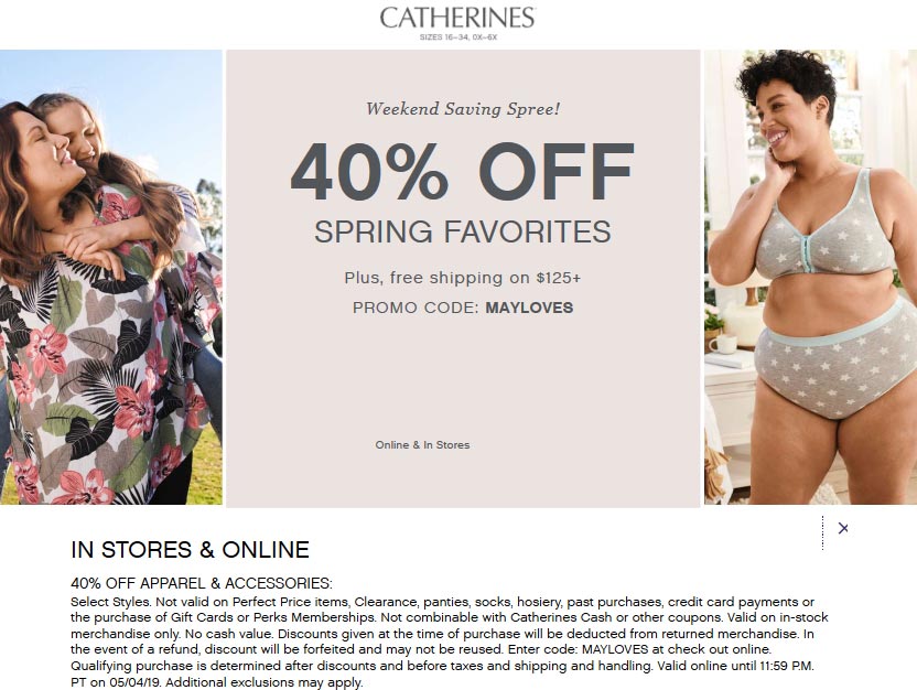 Catherines coupons & promo code for [May 2022]