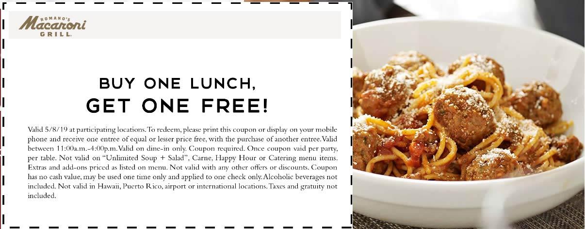 Macaroni Grill coupons & promo code for [June 2022]