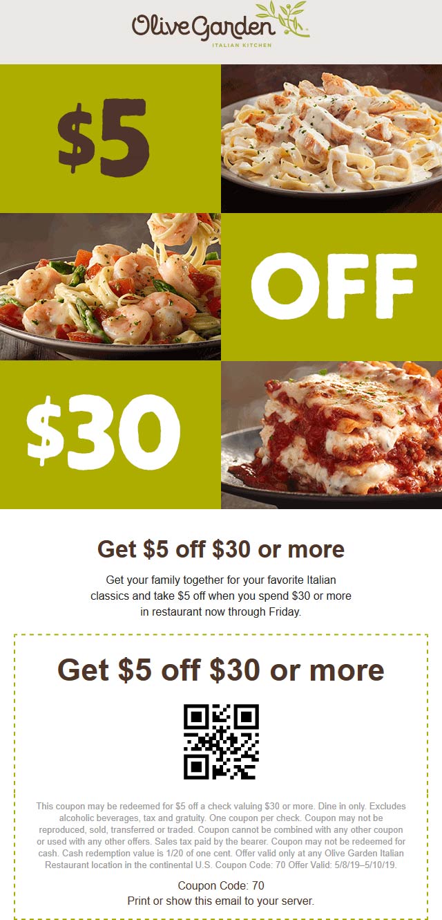 Olive Garden coupons & promo code for [October 2022]