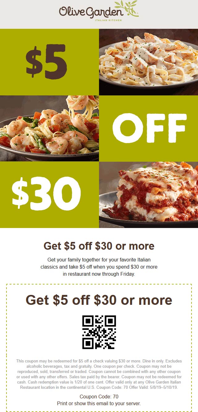 Olive Garden October 2020 Coupons And Promo Codes 