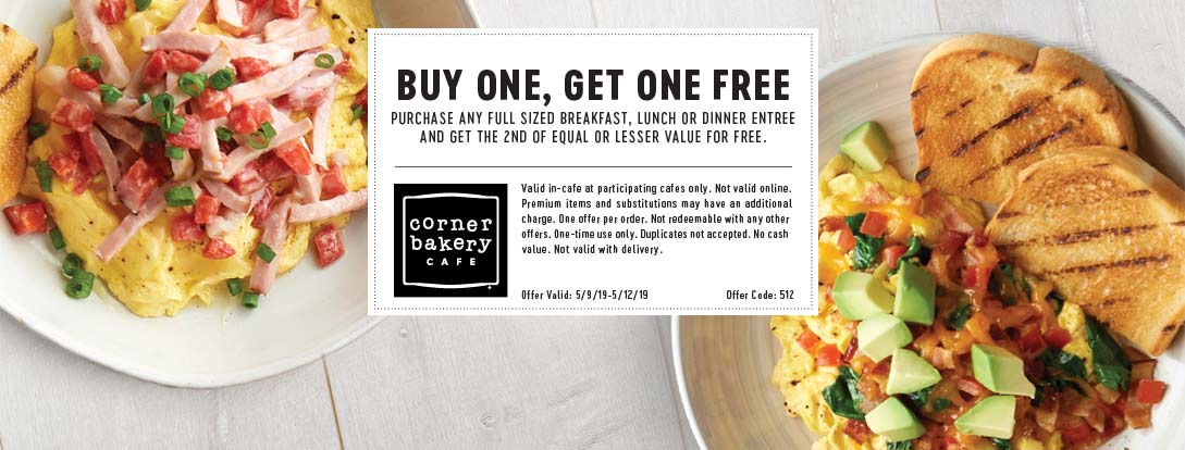 Corner Bakery coupons & promo code for [October 2022]