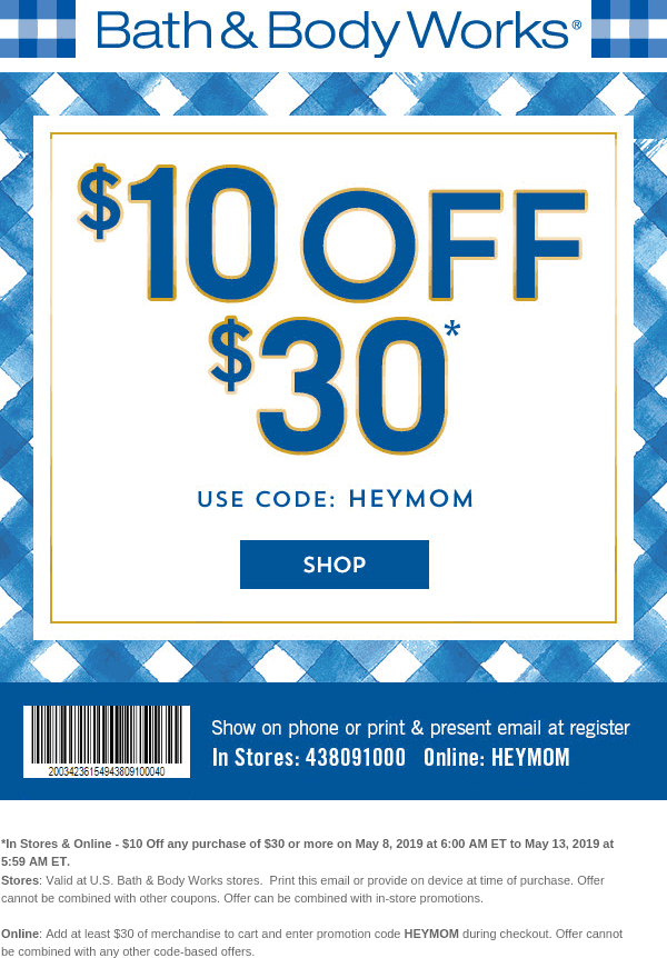 bath and body works online coupons