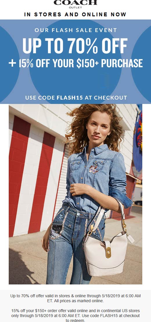 Coach Outlet coupons & promo code for [October 2022]