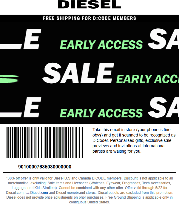 Diesel coupons & promo code for [May 2022]