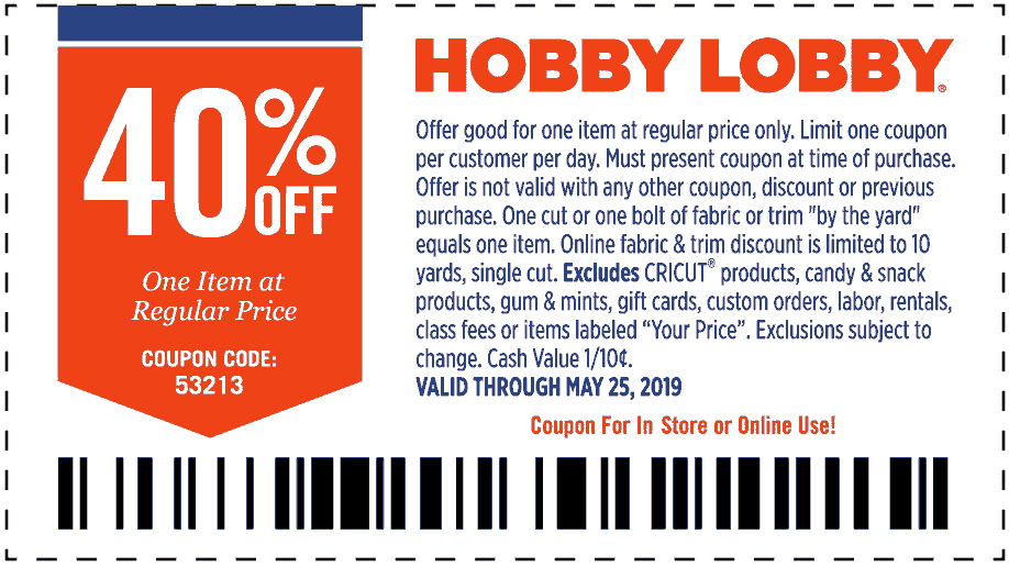 Hobby Lobby coupons & promo code for [January 2023]