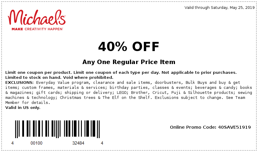 Michaels coupons & promo code for [January 2022]