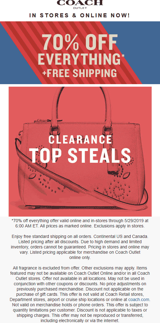 coupons for coach bags