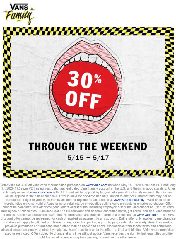 30 Off At Vans vans The Coupons App 