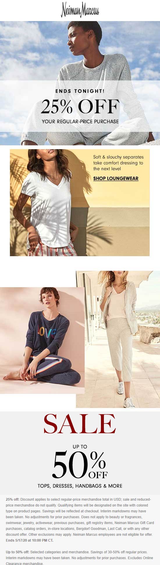 Neiman Marcus stores Coupon  25% off today at Neiman Marcus #neimanmarcus