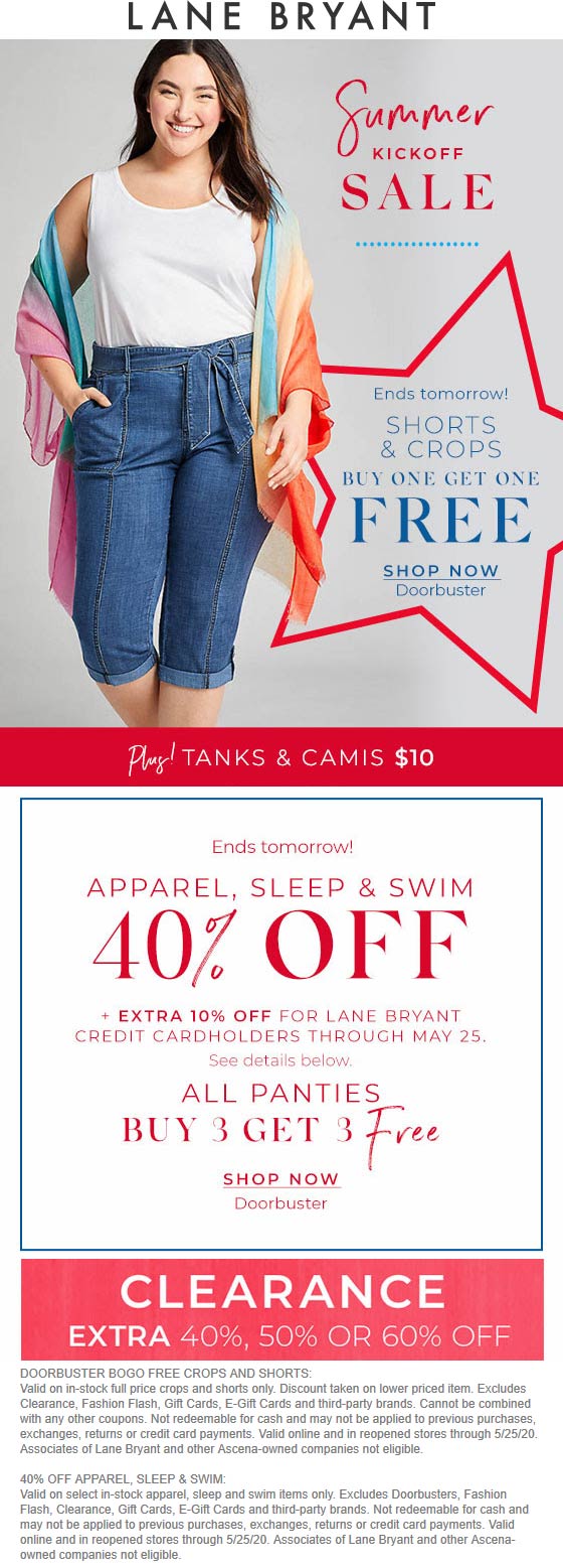 Lane Bryant stores Coupon  Second shorts or crops free at Lane Bryant #lanebryant
