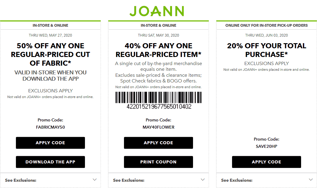 Joann stores Coupon  40% off a single item at Joann, or online via promo code MAY40FLOWER #joann
