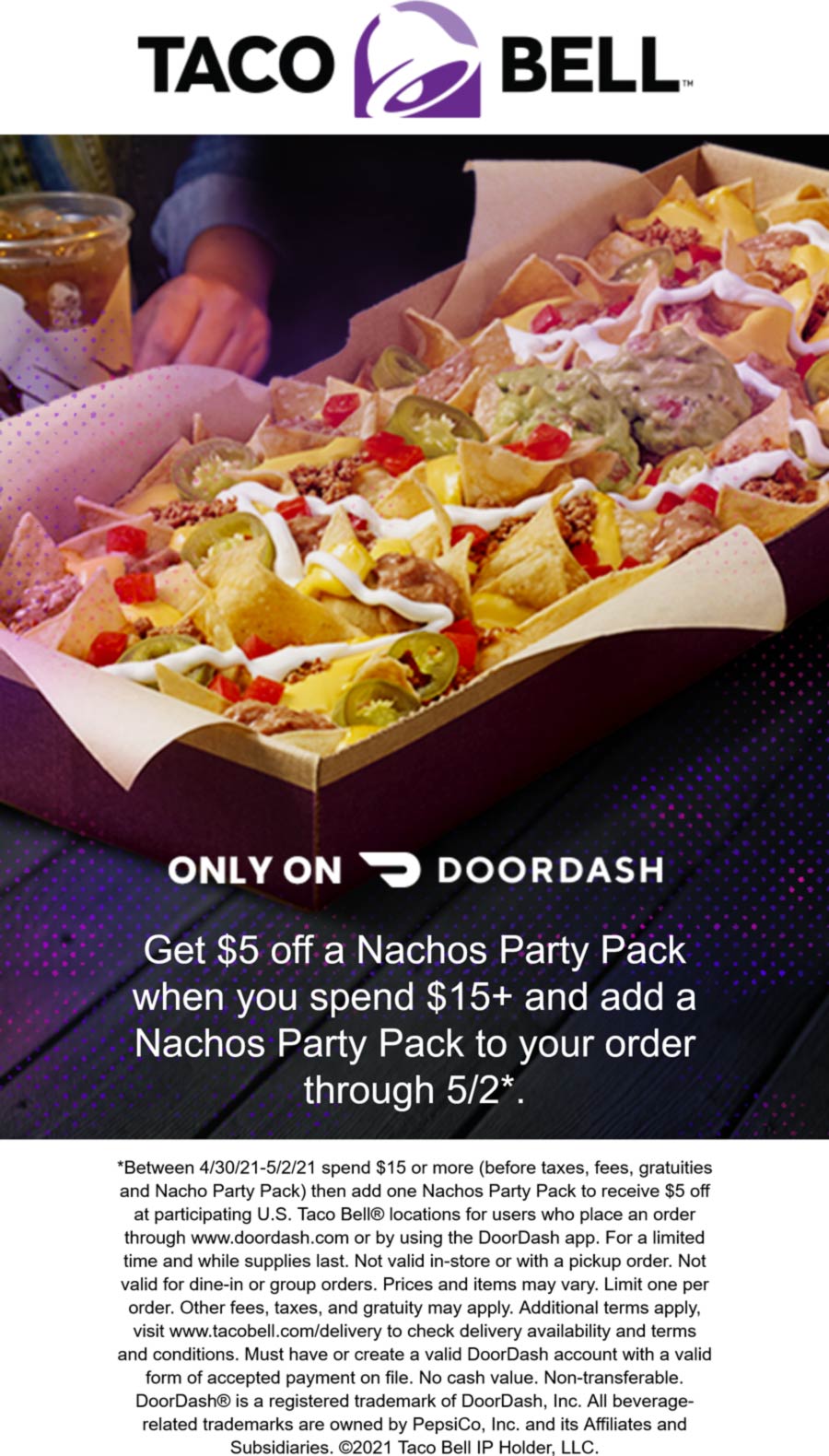 5-off-a-nacho-party-pack-on-15-delivery-at-taco-bell-tacobell-the