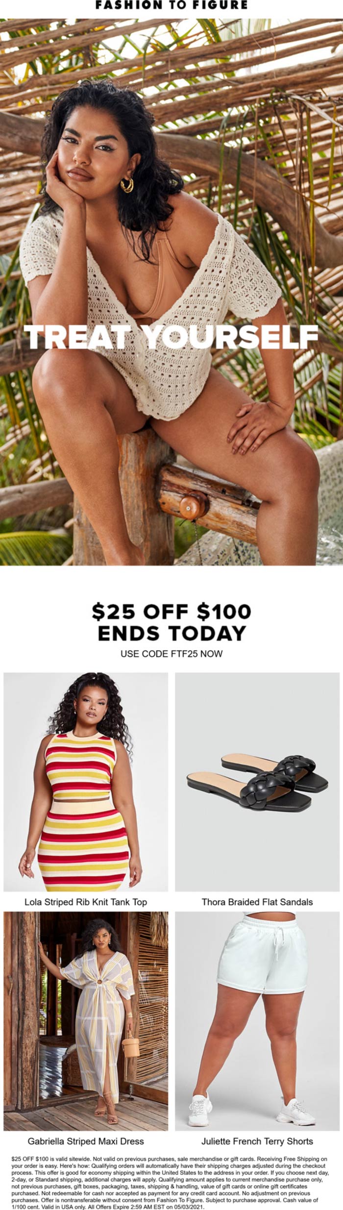 Fashion to Figure stores Coupon  $25 off $100 today at Fashion to Figure via promo code FTF25 #fashiontofigure 