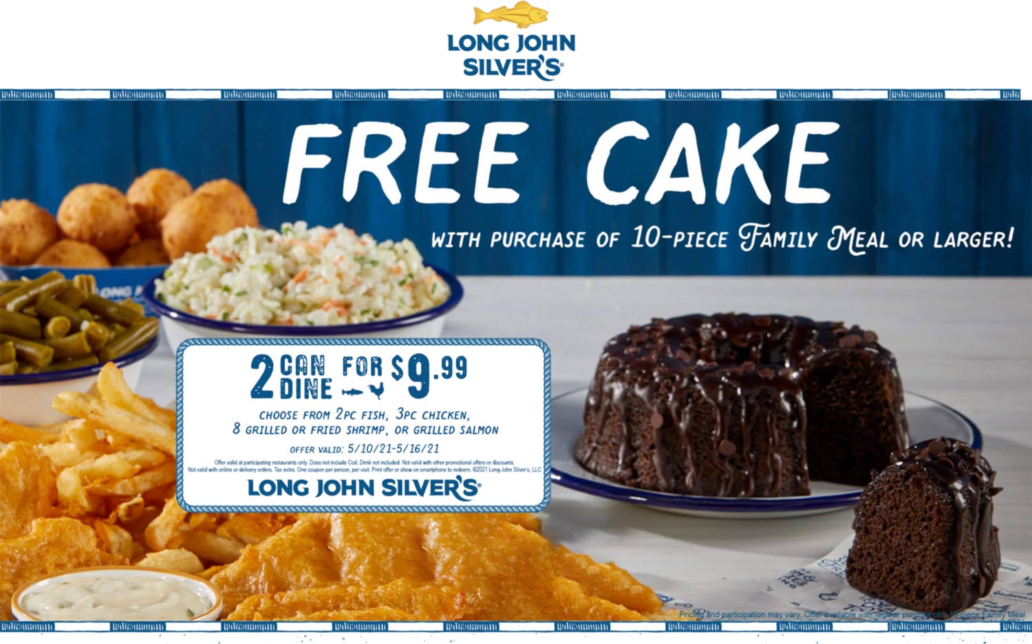 Long John Silvers restaurants Coupon  2 can dine for $10 at Long John Silvers restaurants #longjohnsilvers 