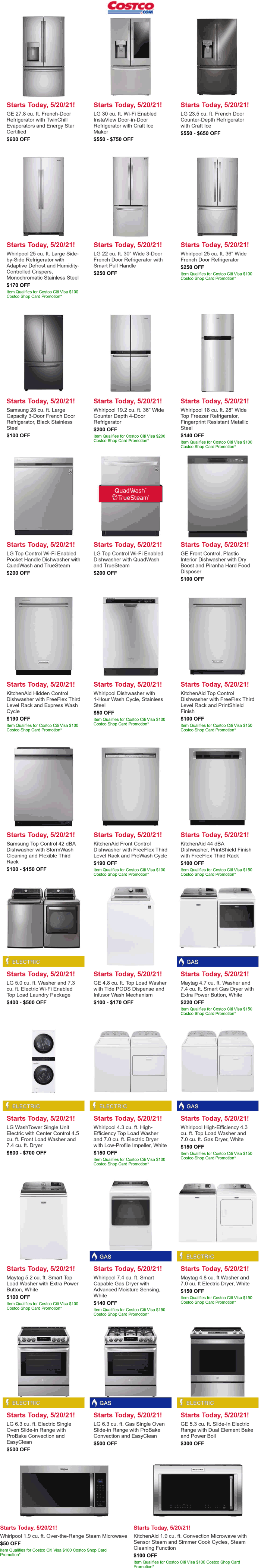 Costco stores Coupon  Major appliance sale pricing going on at Costco #costco 