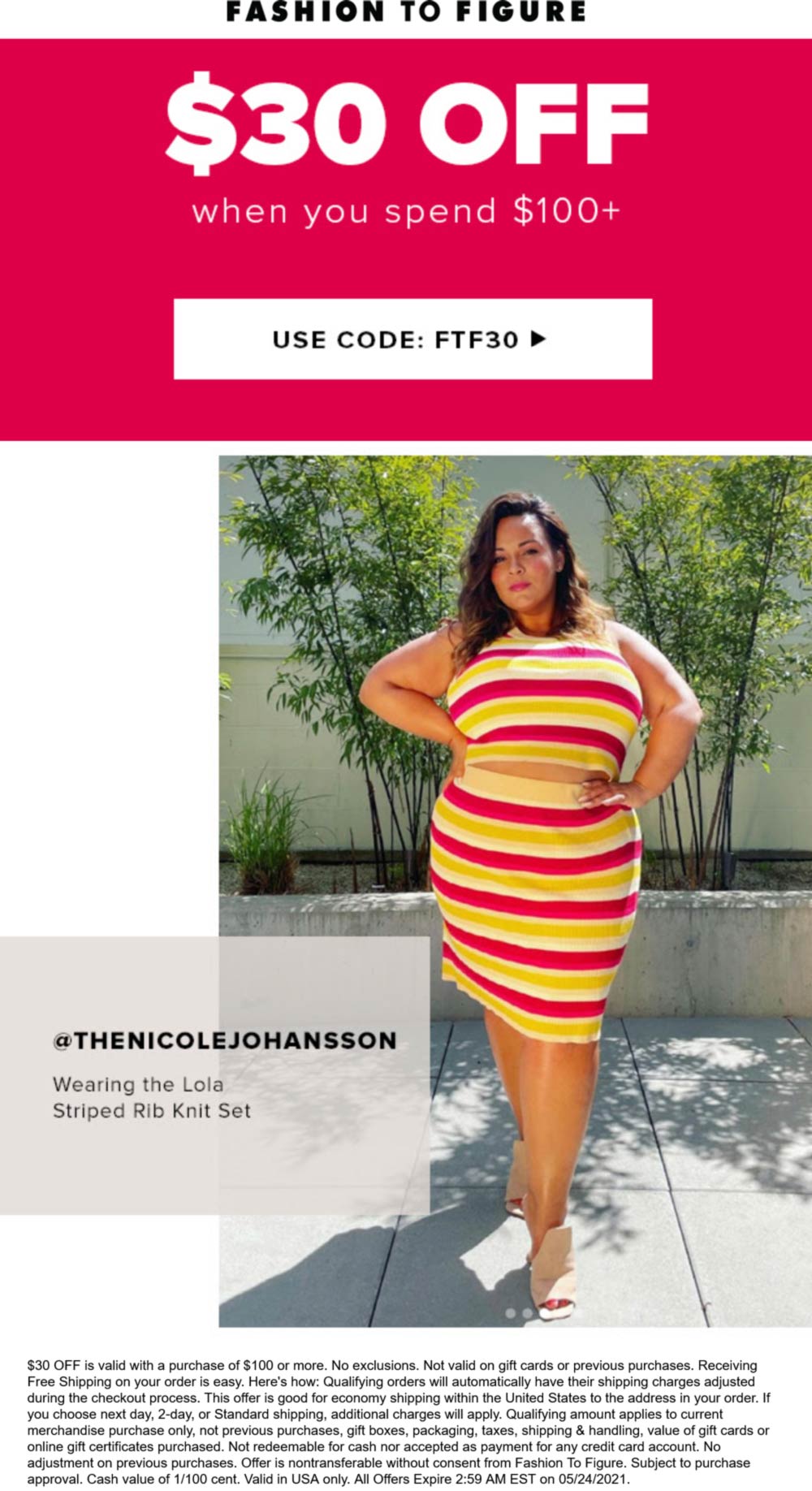 Fashion to Figure stores Coupon  $30 off $100 today at Fashion to Figure via promo code FTF30 #fashiontofigure 