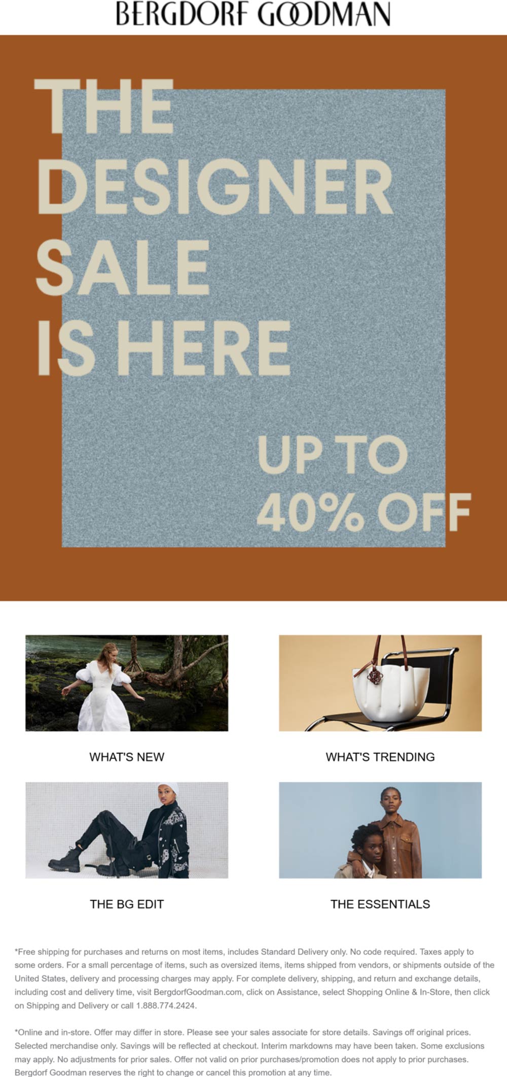 Bergdorf Goodman stores Coupon  40% off Proenza Schouler, Balmain, Akris, and more at Bergdorf Goodman, ditto online #bergdorfgoodman 