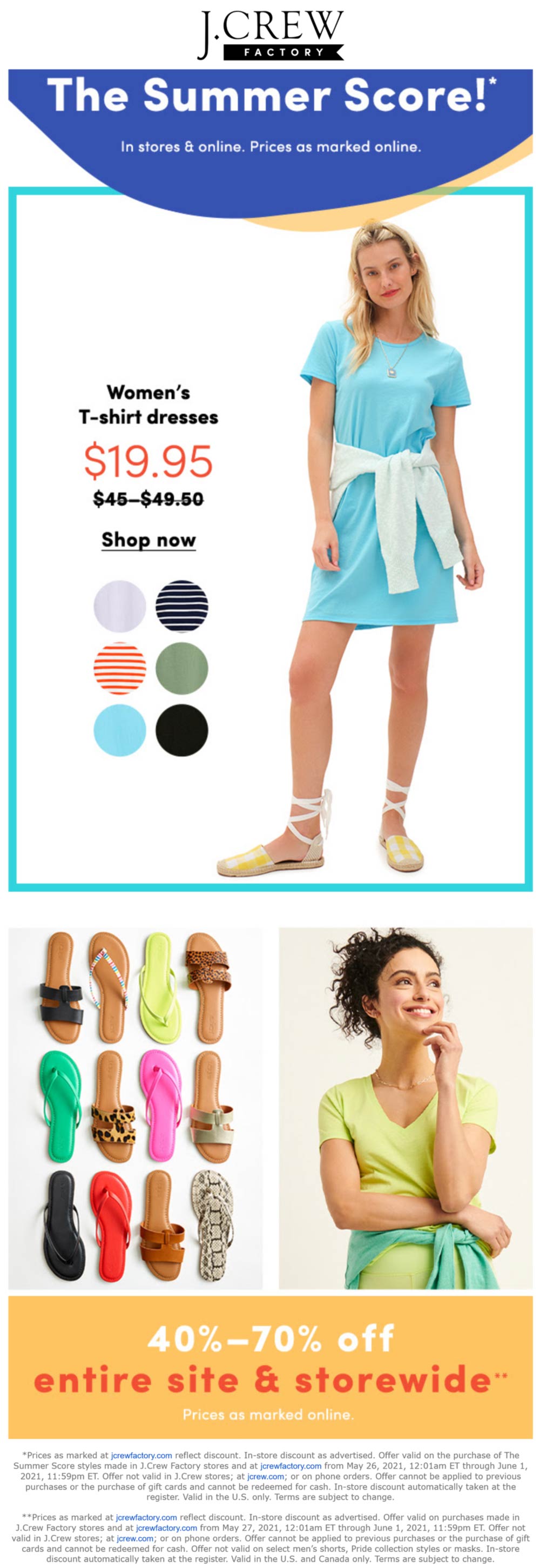 J.Crew Factory stores Coupon  40-70% off everything at J.Crew Factory, ditto online #jcrewfactory 
