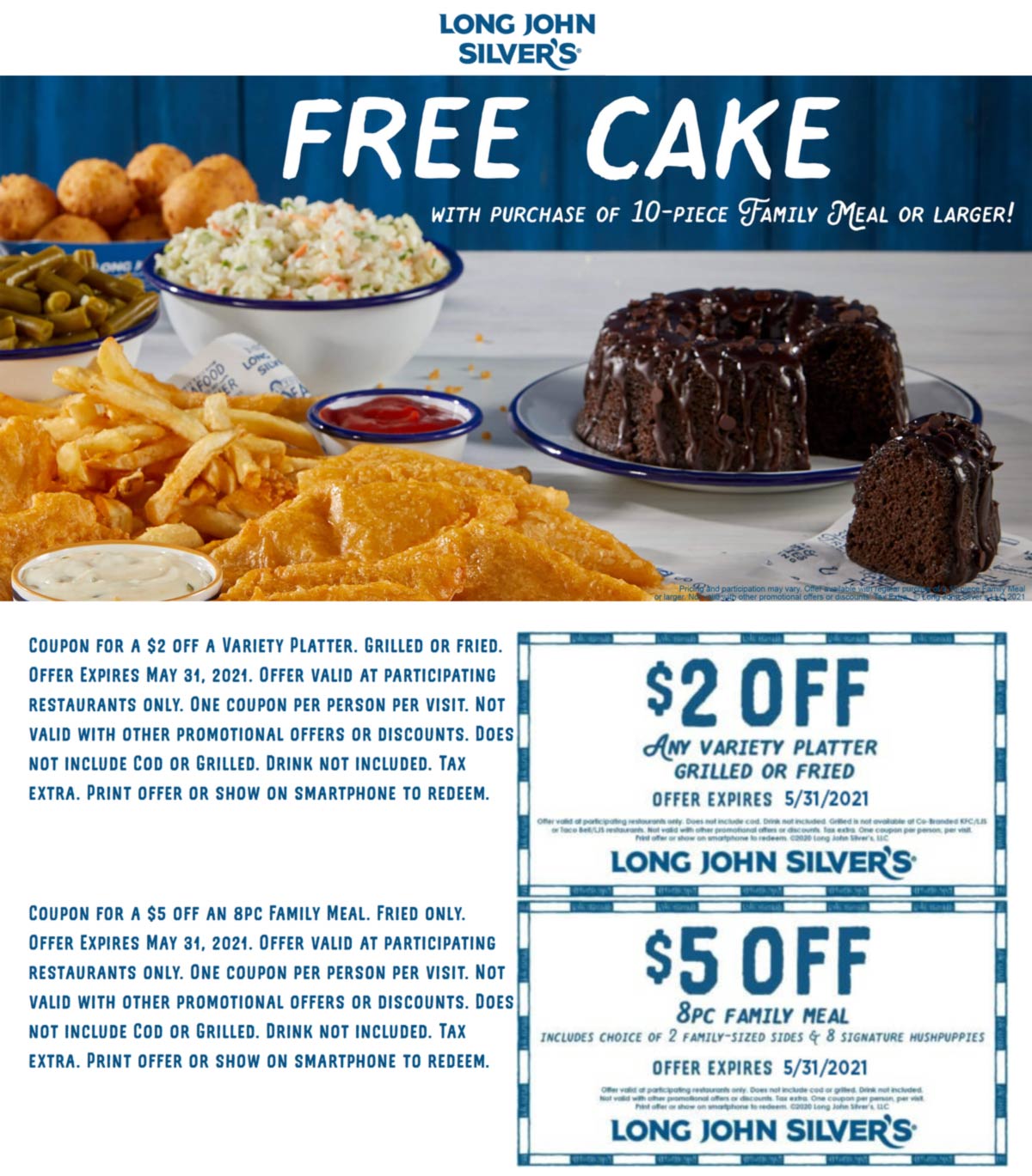 Long John Silvers restaurants Coupon  $2 off any variety platter & more at Long John Silvers restaurants #longjohnsilvers 