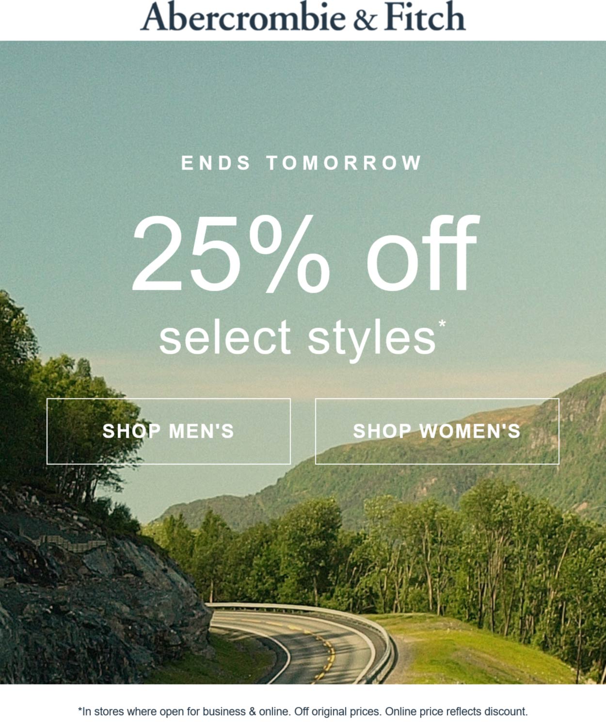 Abercrombie & Fitch stores Coupon  25% off at Abercrombie & Fitch, ditto online #abercrombiefitch 