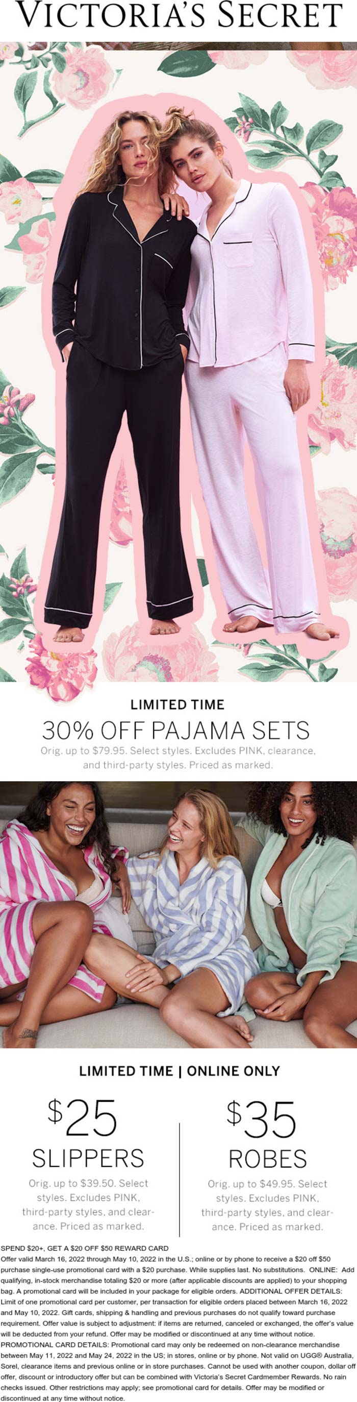 Victorias Secret stores Coupon  30% off pajama sets at Victorias Secret #victoriassecret 