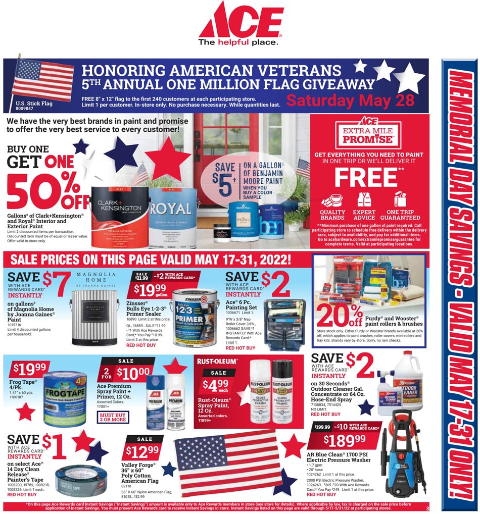 Ace Hardware stores Coupon  Free American flag the 28th at Ace Hardware #acehardware 