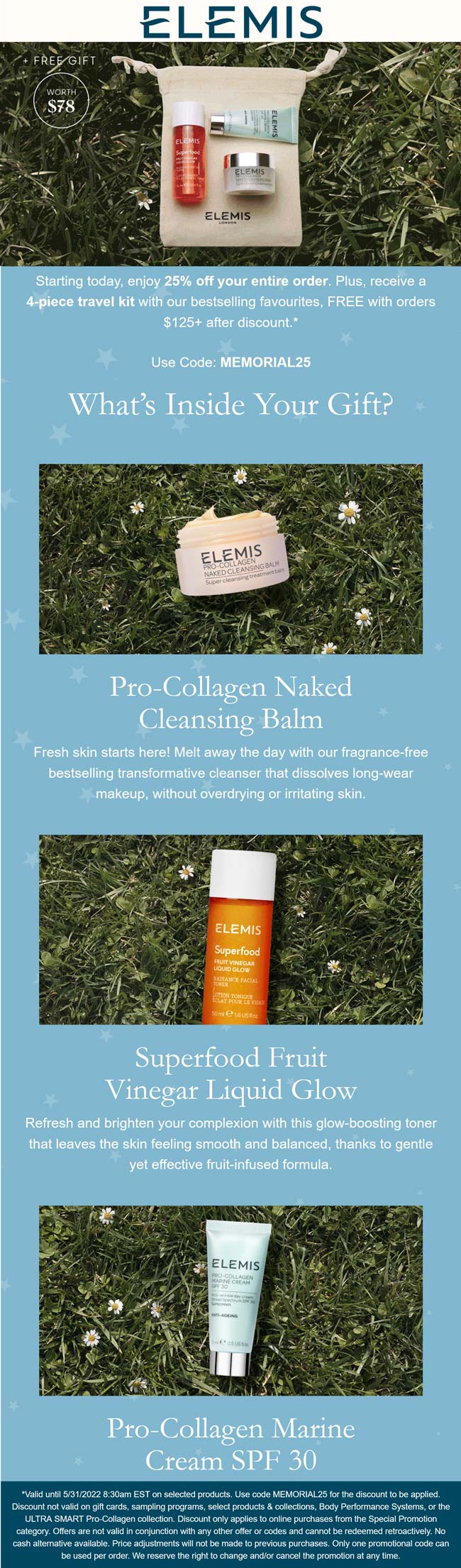 Elemis coupons & promo code for July 2025