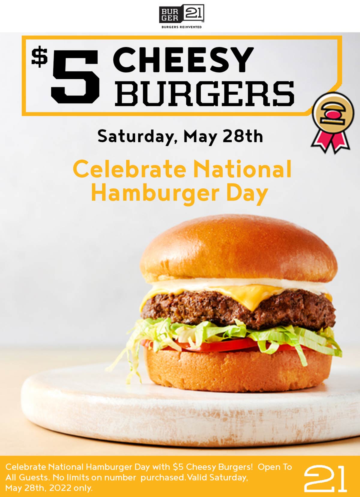 Burger 21 restaurants Coupon  $5 cheeseburger today at Burger 21 #burger21 