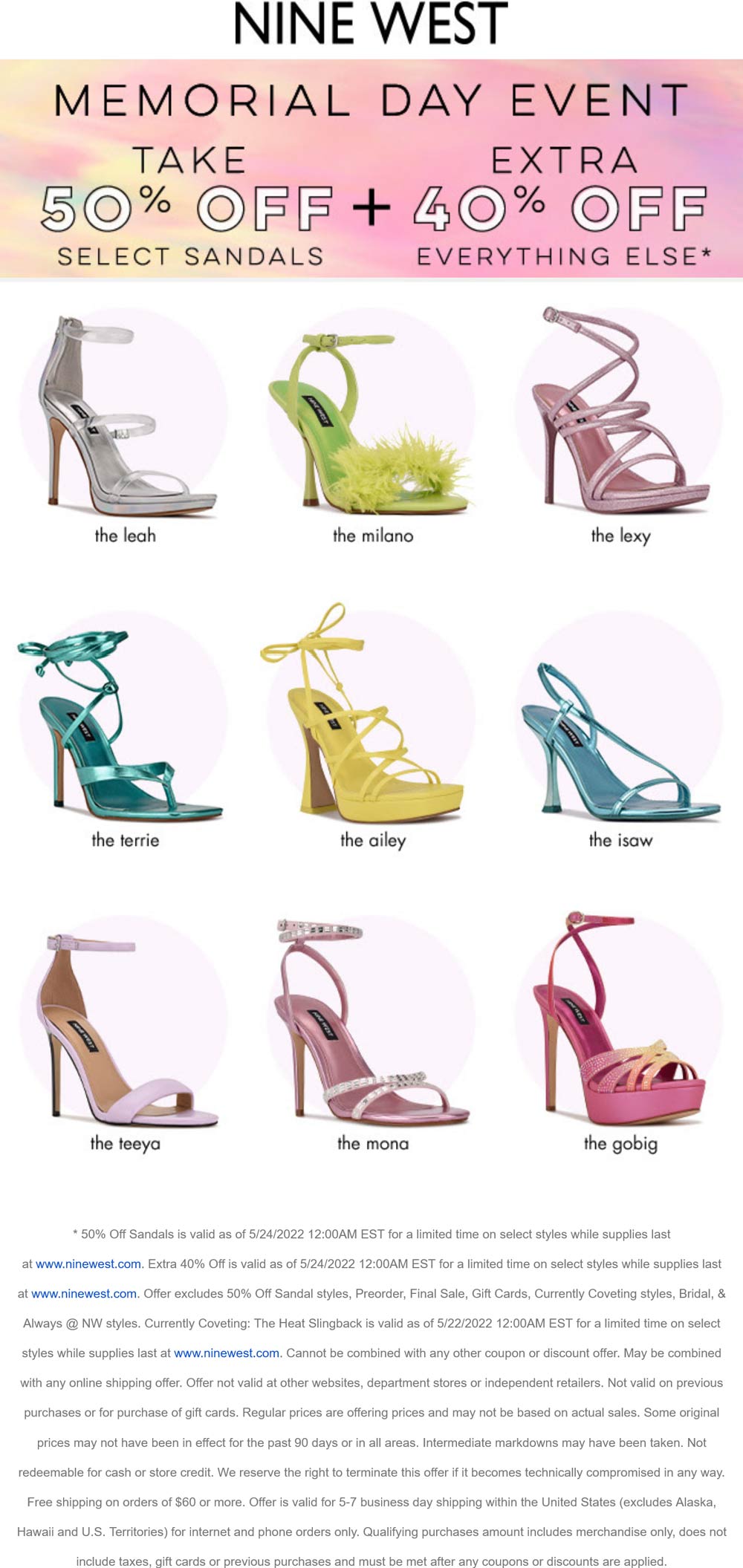 Nine West coupons & promo code for July 2025