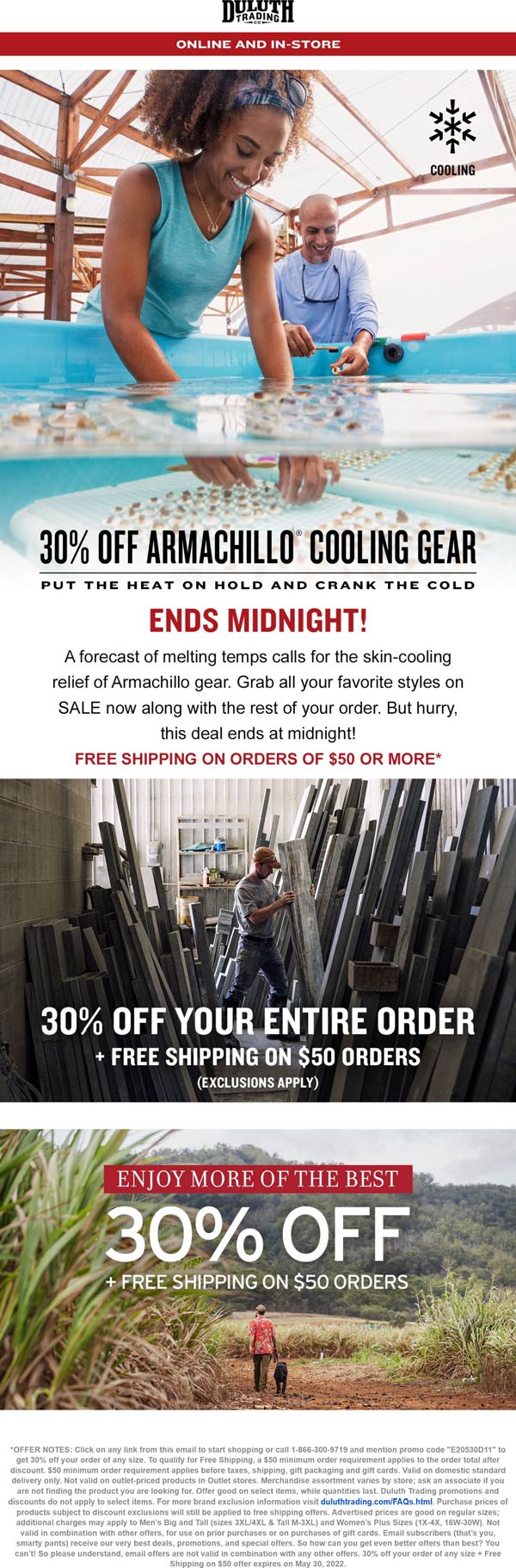 Duluth Trading Co stores Coupon  30% off today at Duluth Trading Co, ditto online #duluthtradingco 