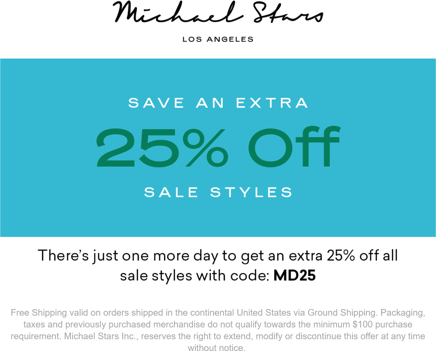 Michael Stars coupons & promo code for [December 2022]