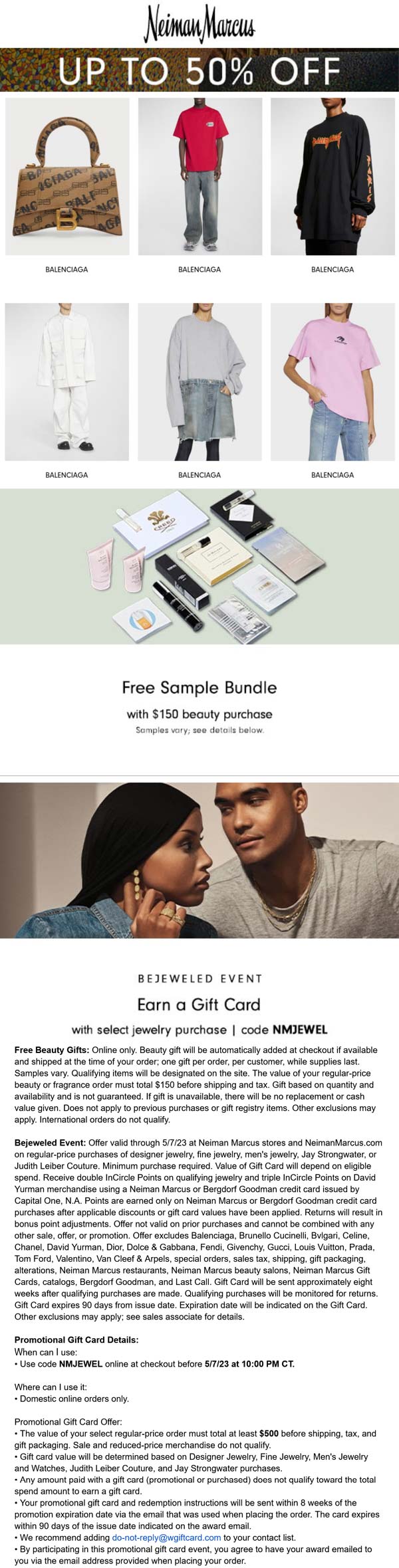 Neiman Marcus stores Coupon  Free beauty bundle on $150 & more online at Neiman Marcus #neimanmarcus 
